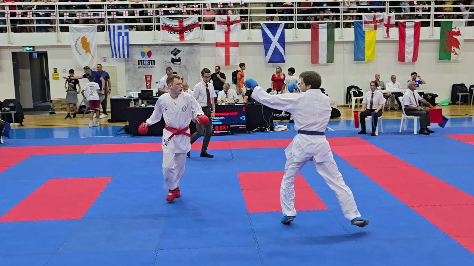 Kumite-Austausch im Halbfinale gegen Wado-Kai Wales